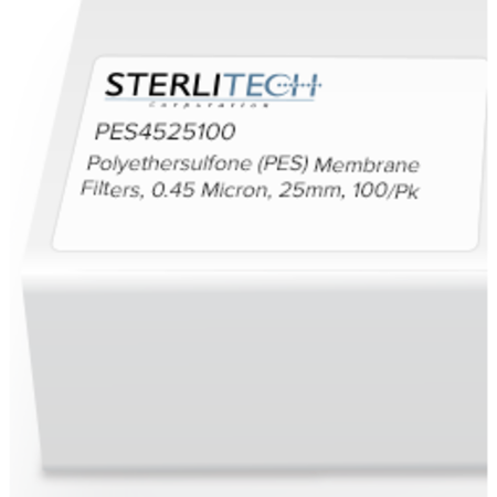 STERLITECH Polyethersulfone (PES) Membrane Filters, 0.45 Micron, 25mm, PK100 PES4525100